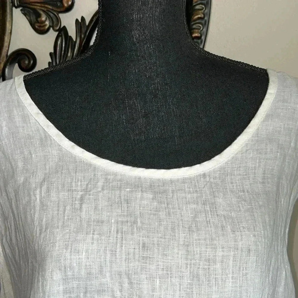 FLAX Women’s Fundamental Pullover Tank Top Tunic 100% Linen Size: Large 14-16 - Picture 5 of 16